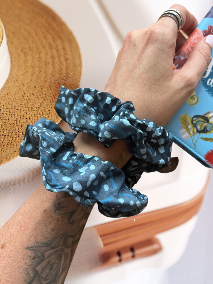 Whale Shark Hair Scrunchies - pack of 2