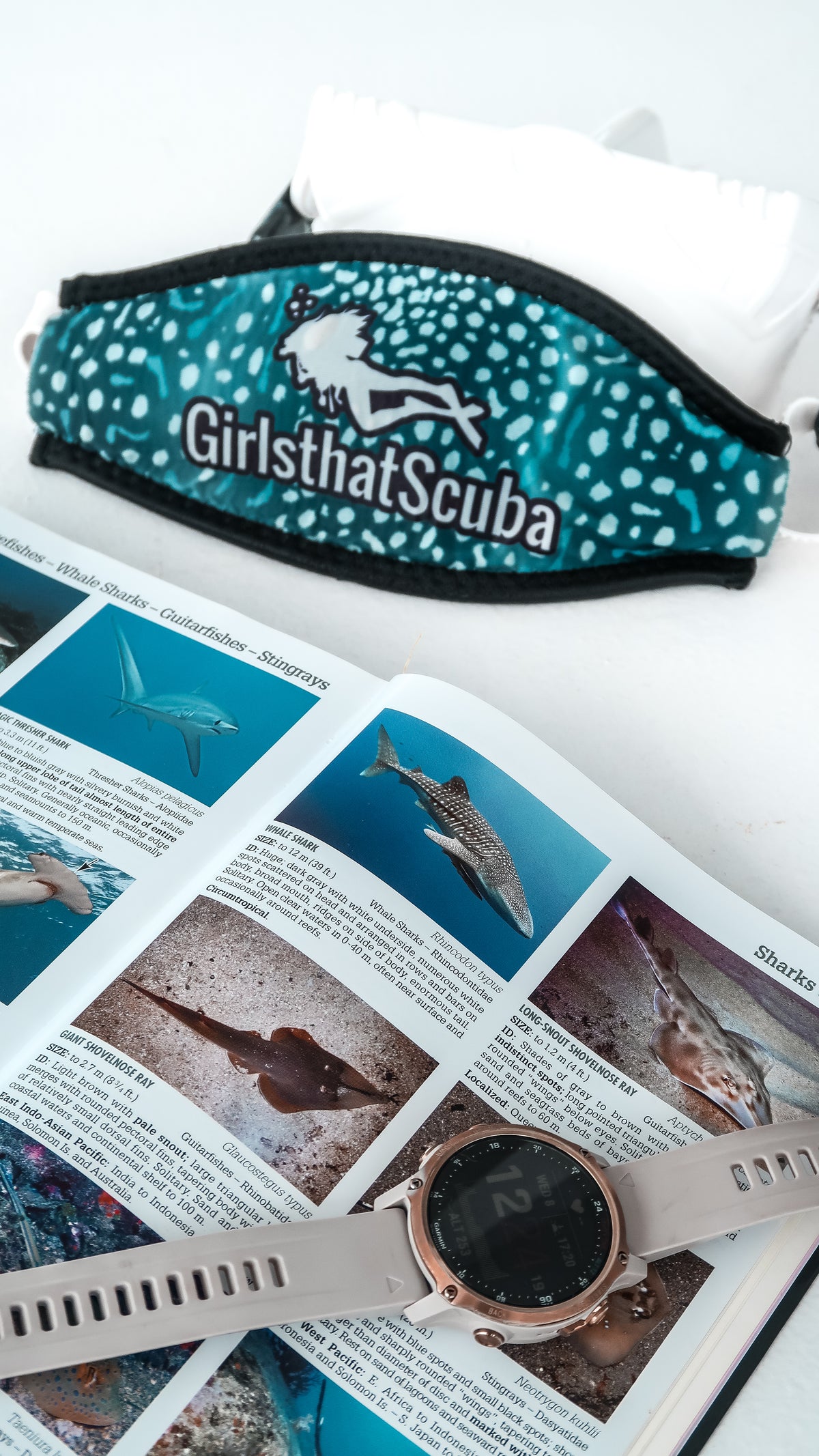 Whale shark mask strap cover