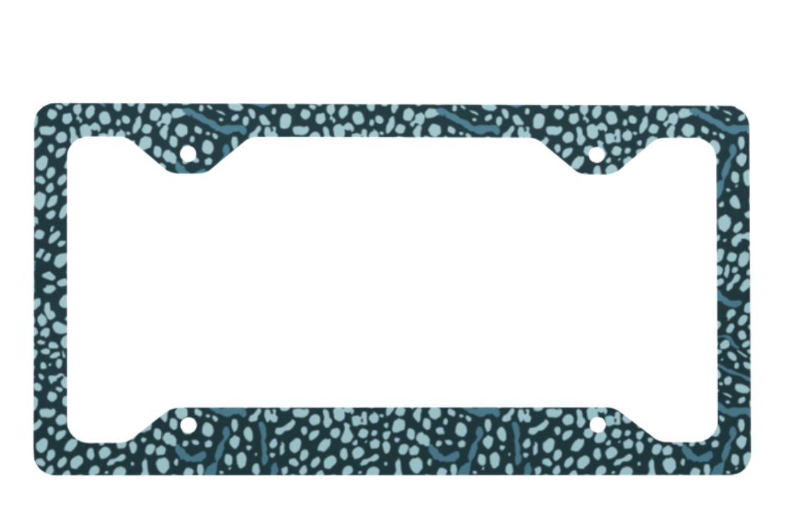 Whale shark Metal license plate frame