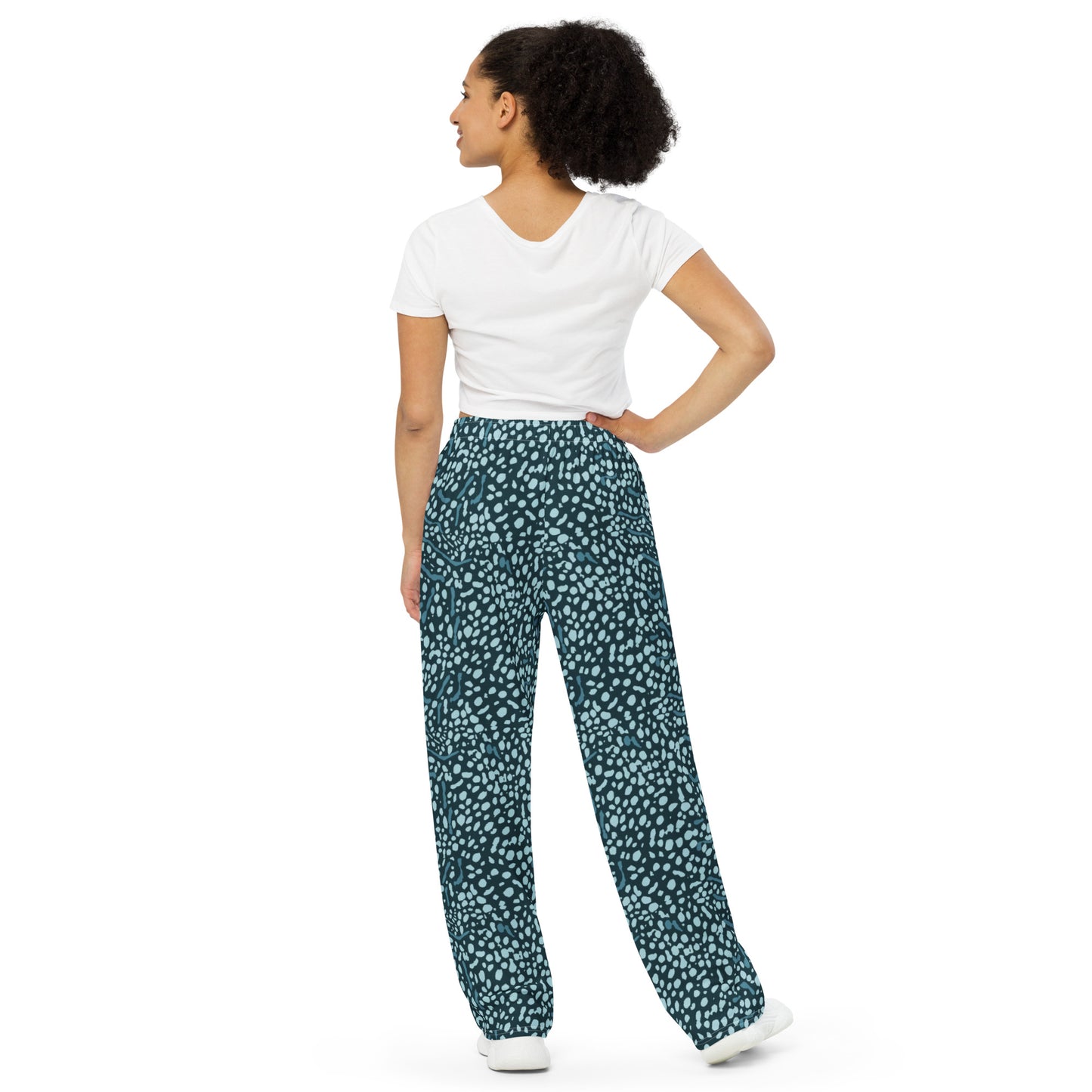 Whale shark unisex wide-leg pants