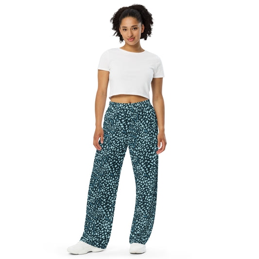 Whale shark unisex wide-leg pants