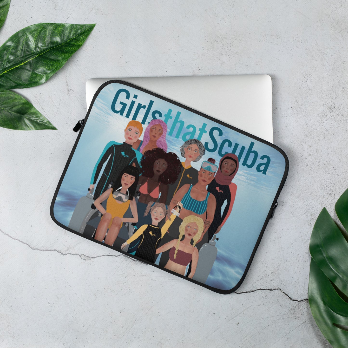 Girls that Scuba Laptop Sleeve