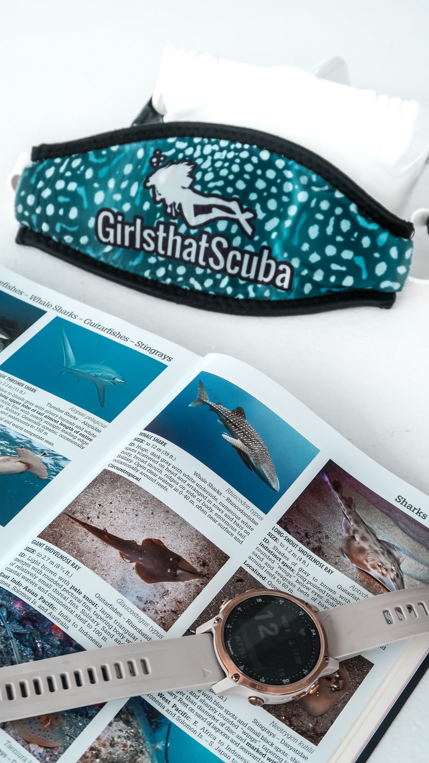Whale shark mask strap cover
