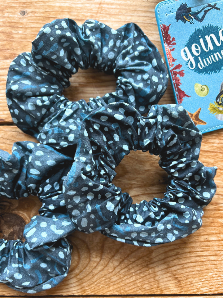 Whale Shark Hair Scrunchies - pack of 2